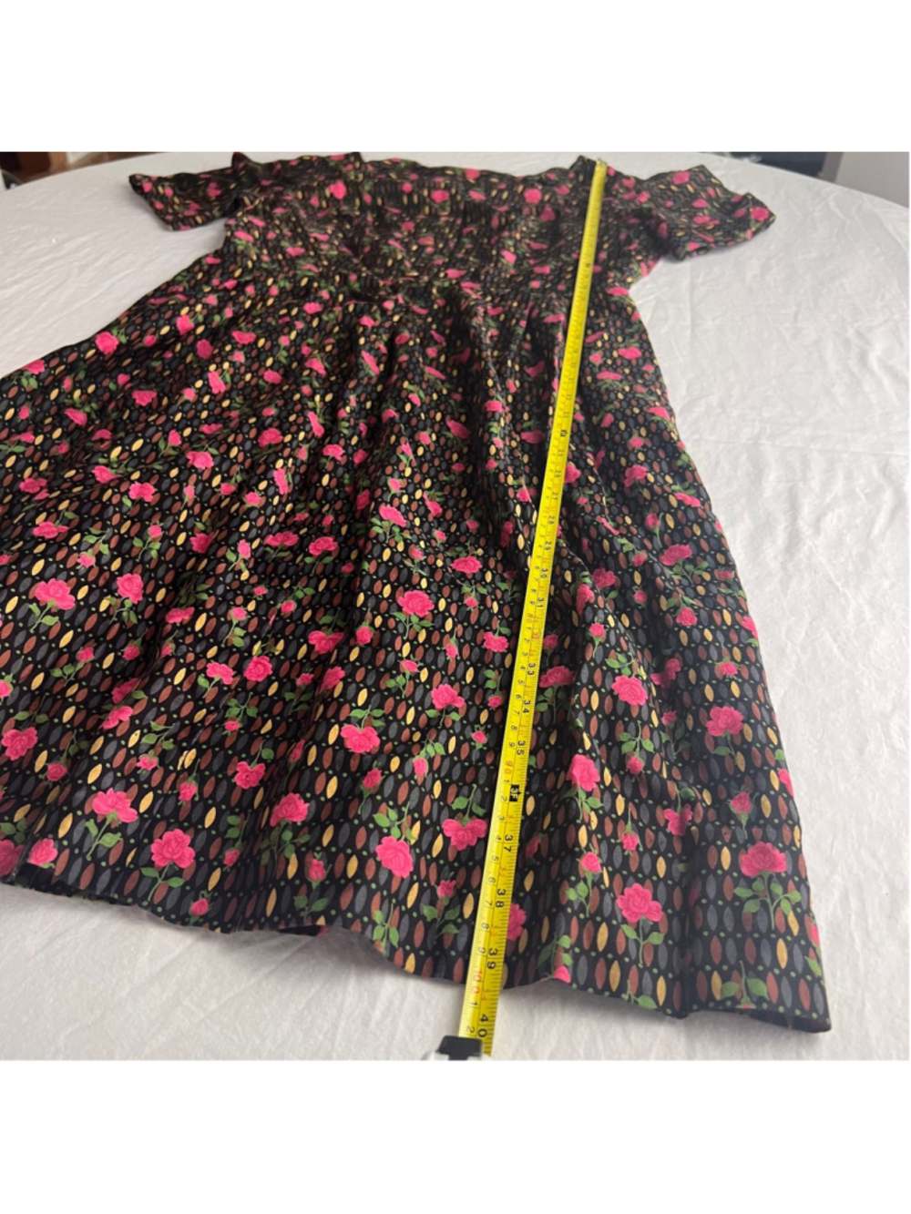 Vintage 90s Cottagecore Floral Button Front Dress Teacher Prairie Whimsigoth - Picture 8 of 12